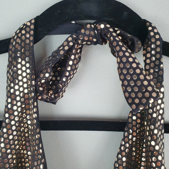 TWINSET NWT‎ Halter Top One-Piece Swimsuit Gold/Black B Cup Women's Size M - Picture 5 of 13